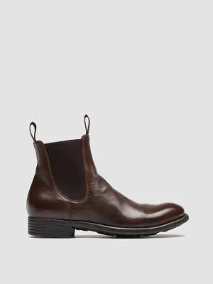 CALIXTE 004 - Brown Leather Chelsea Boots Season Ease Active