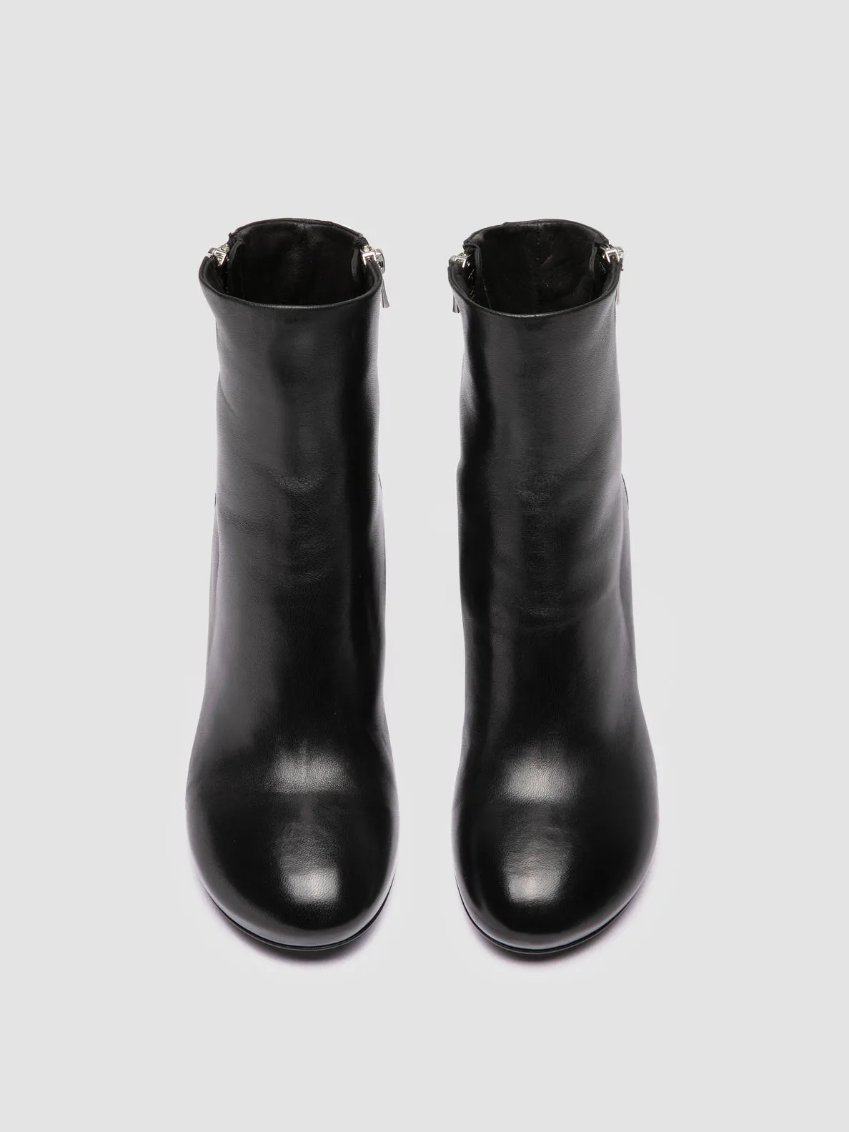 Boat Walk FELICIA 010 - Black Leather Zipped Boots