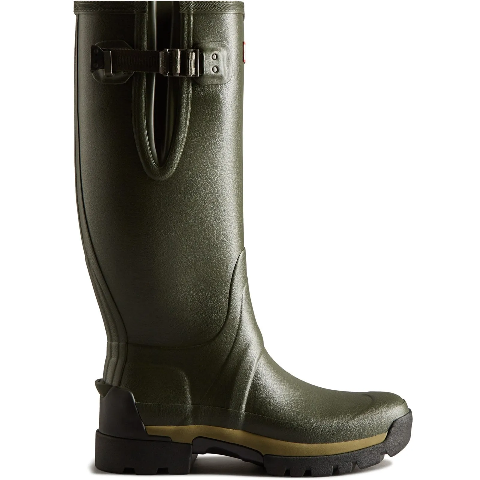 Hunter Mens Balmoral Adjustable Wellington Dark Olive Quick Foot Support Practical Design