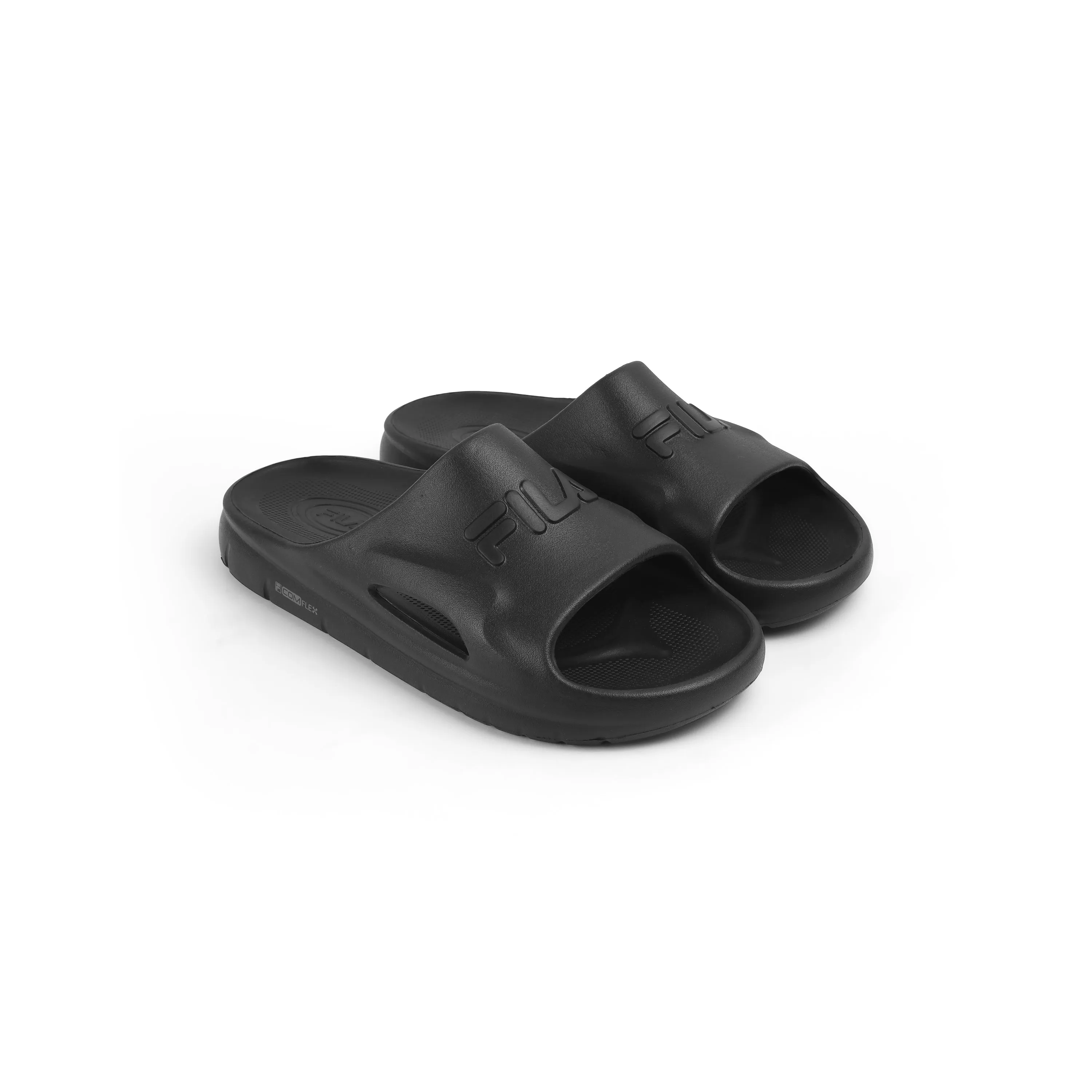 Fila MEN BLACK DIVINE Slides Shine Silver Campus Cool