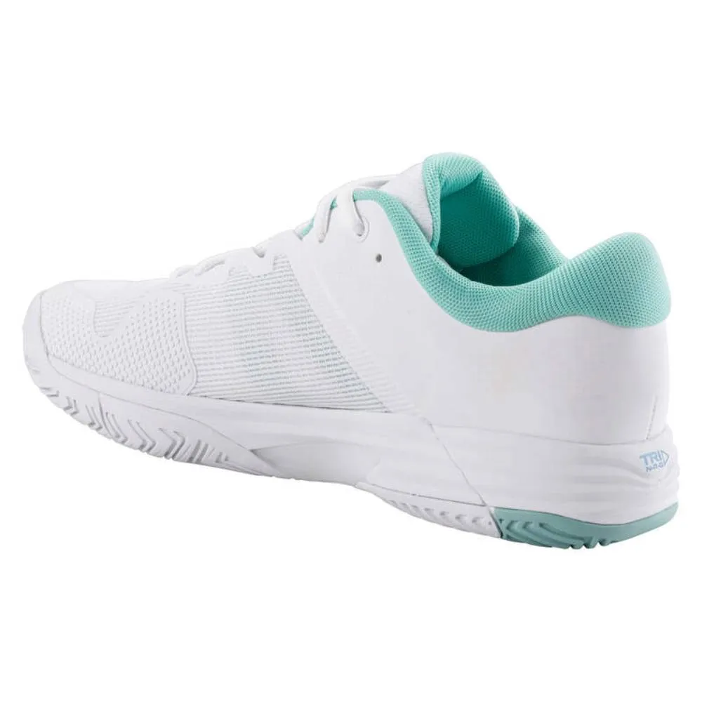 Quick Movement Head Revolt Evo 2.0 Women's Tennis Shoe (White/Turquoise)