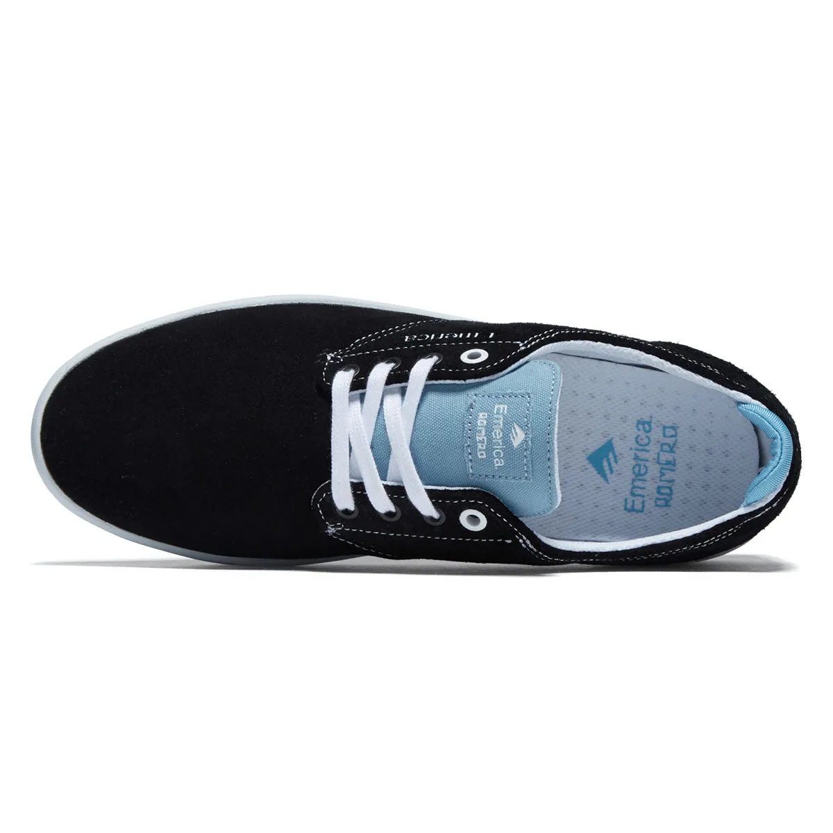 Elastic Stretch Emerica Romero Laced Shoes - Black/Light Blue