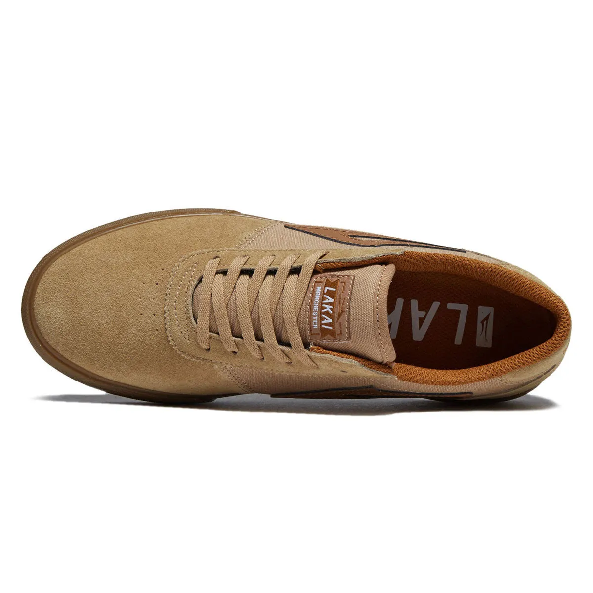 Board Traction soft fit Lakai Manchester Shoes - Tan/Gum Suede