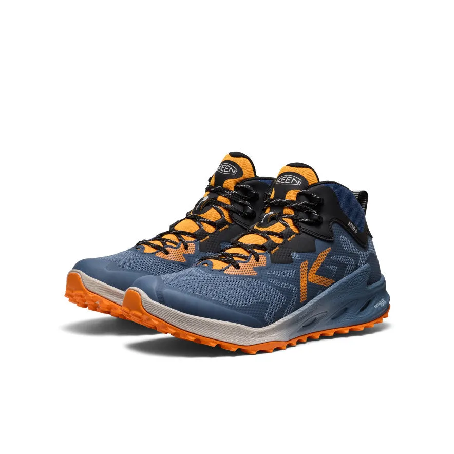 Versatile Low Top Men's Zionic NXT Waterproof Hiking Boot  |  Naval Academy/Bright Marigold