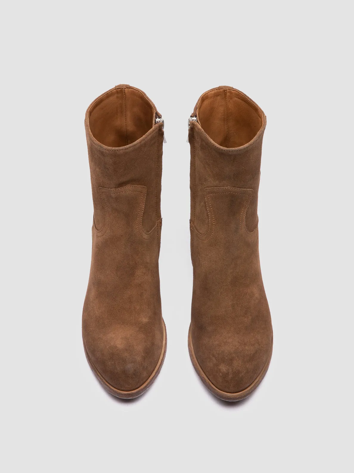 WADE 003 - Brown Suede Zipped Boots Boho Free Planet Mood