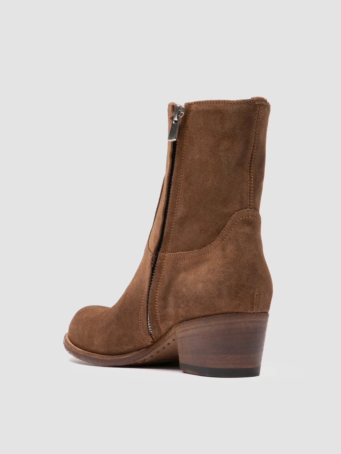 Pose Ready WADE 003 - Brown Suede Zipped Boots
