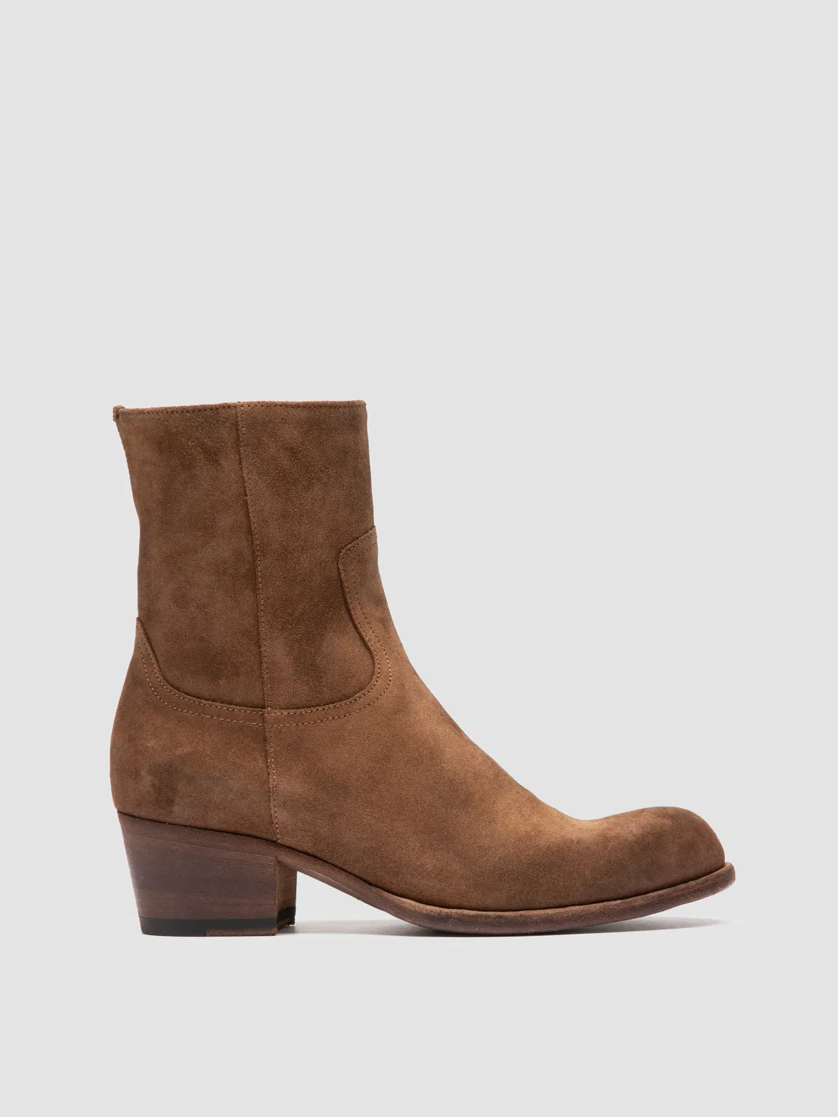 WADE 003 - Brown Suede Zipped Boots Soft Land