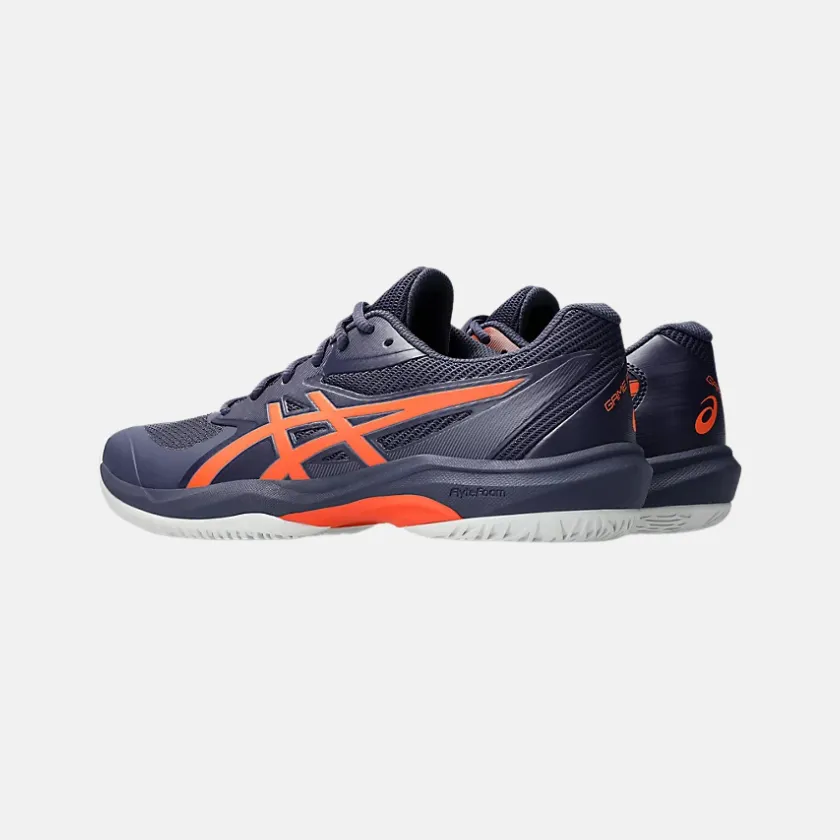 ASICS GAME? FF Men??s Tennis Shoes ?C Indigo Fog/Nova Orange Mobility Focus Sweat Free