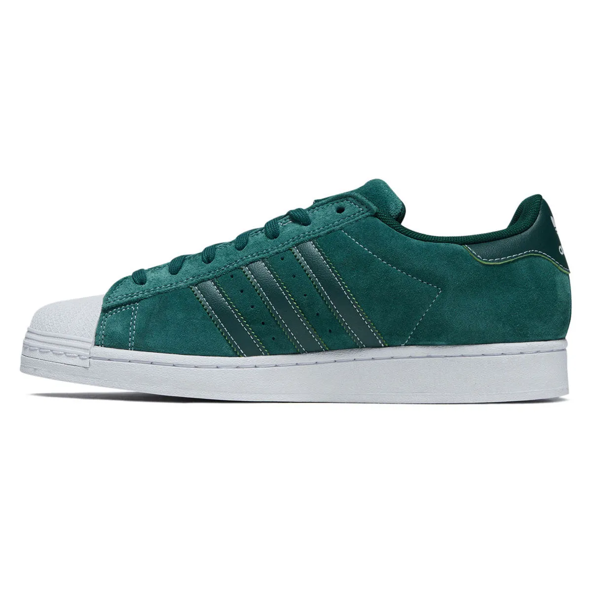 Skater Ready Fit Toe Space Adidas Superstar ADV Shoes - Core Green/Ftwr White/Core Green