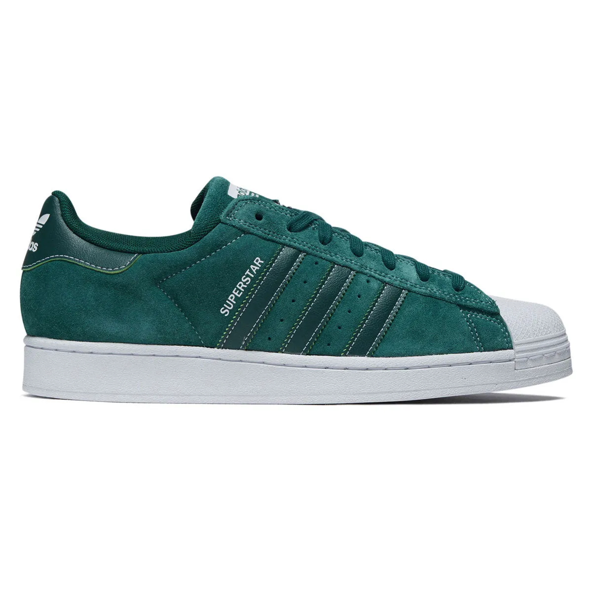 Adidas Superstar ADV Shoes - Core Green/Ftwr White/Core Green Breathable knit Glide Ride