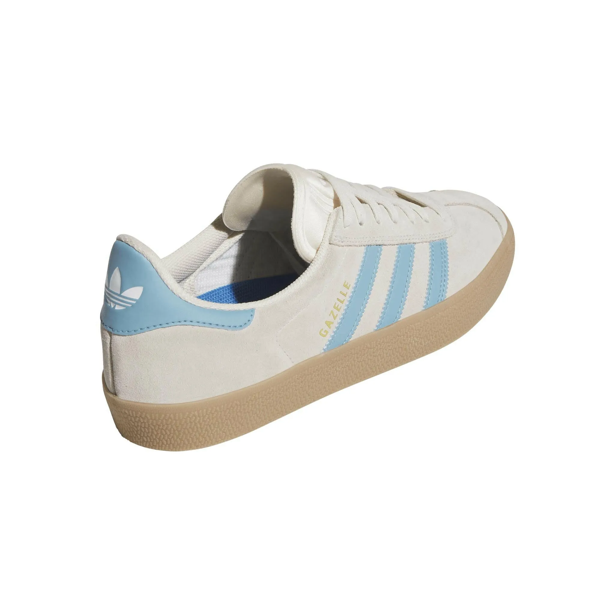 Double Stitch Adidas - Gazelle Adv Shoes White/Blue/Gum