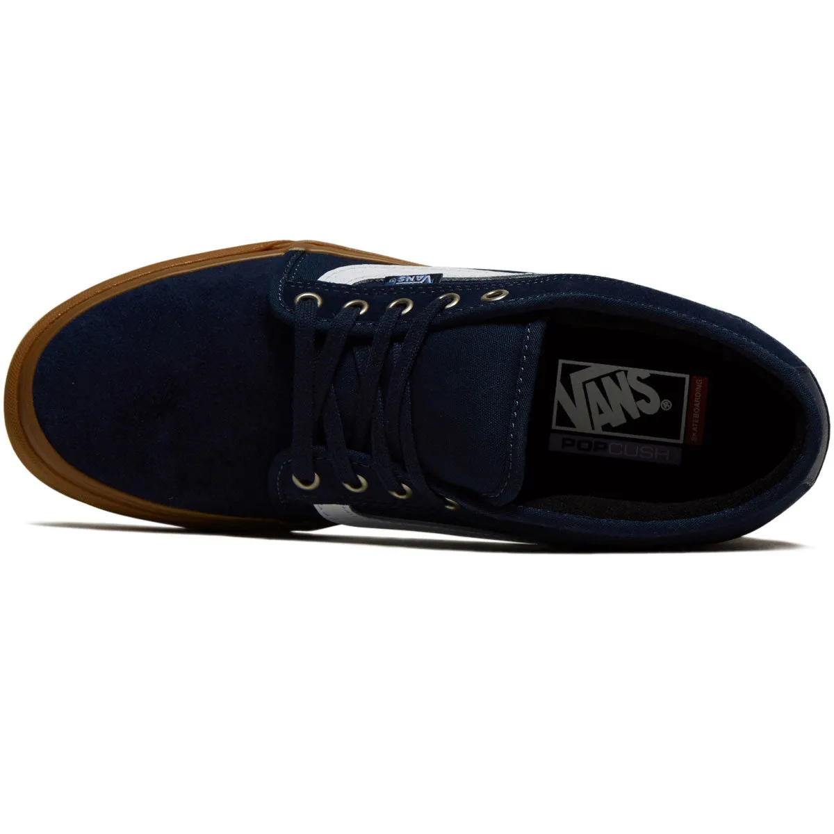 Vans Skate Chukka Low Sidestripe Shoes - Navy/Gum Stretchable Upper