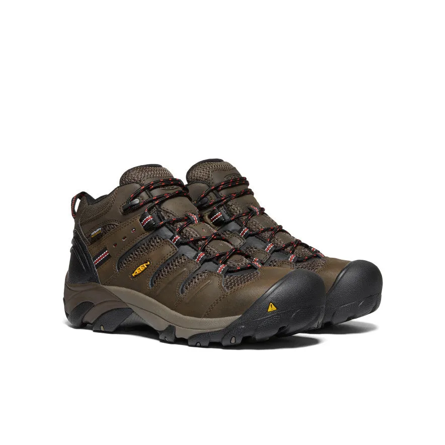 Night Trek Windproof Support Men's Lansing Mid Waterproof (Steel Toe)  |  Cascade Brown/Brindle