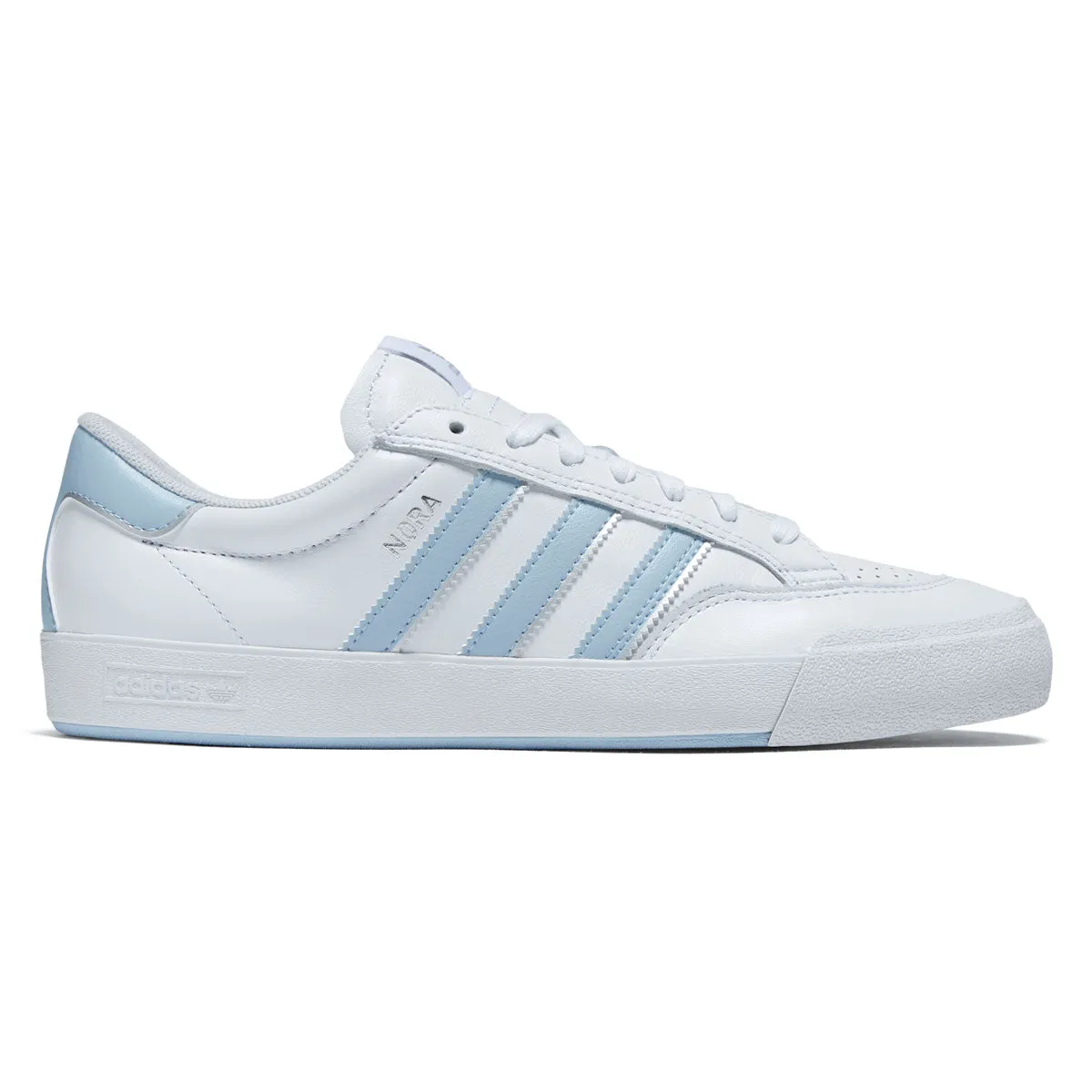 soft fit Landing Power Adidas Nora Shoes - Ftwr White/Clear Sky/Silver Metallic