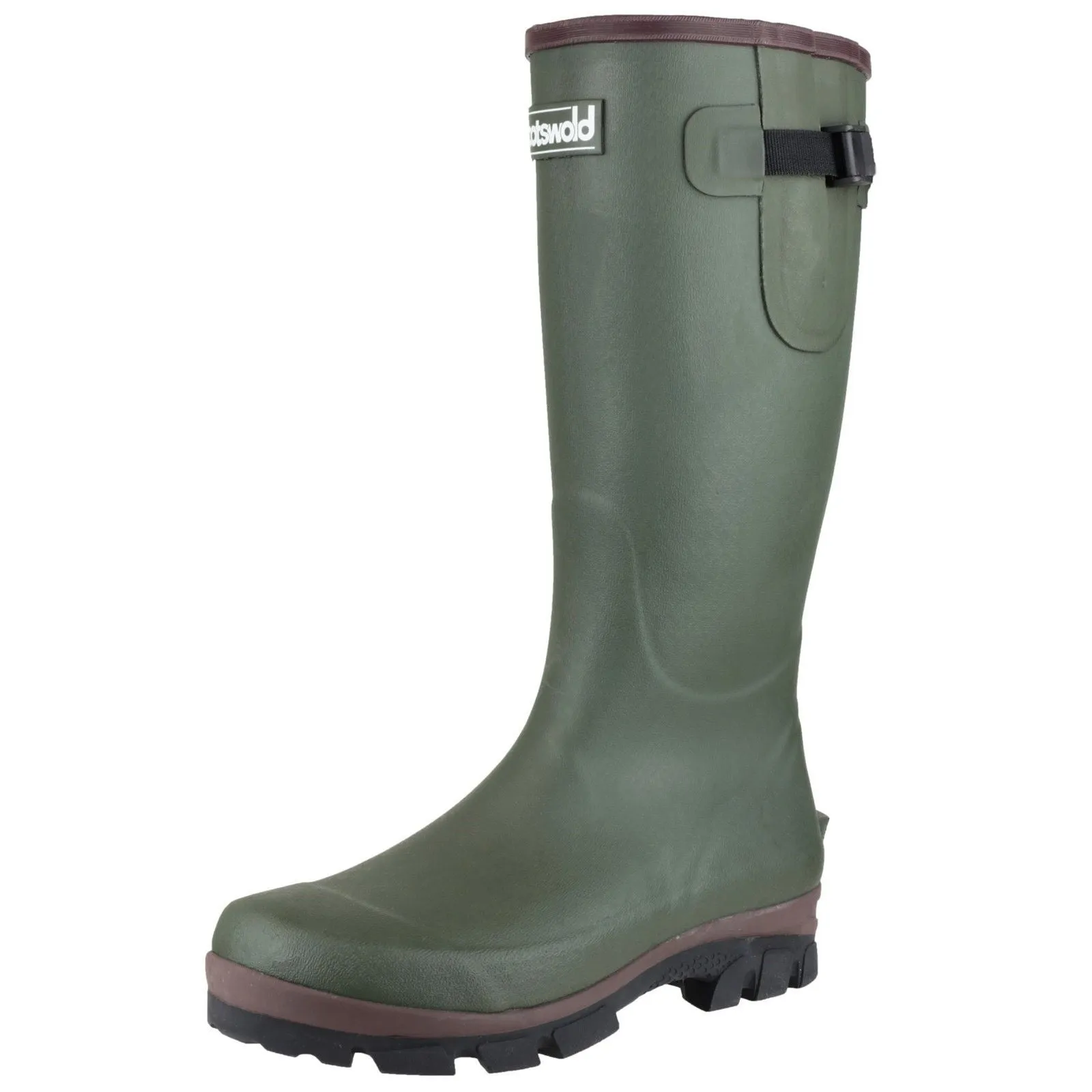 Cotswold Mens Grange Buckle Fastening Wellington Boot Green Winter Proof Chilly Comfort Walk