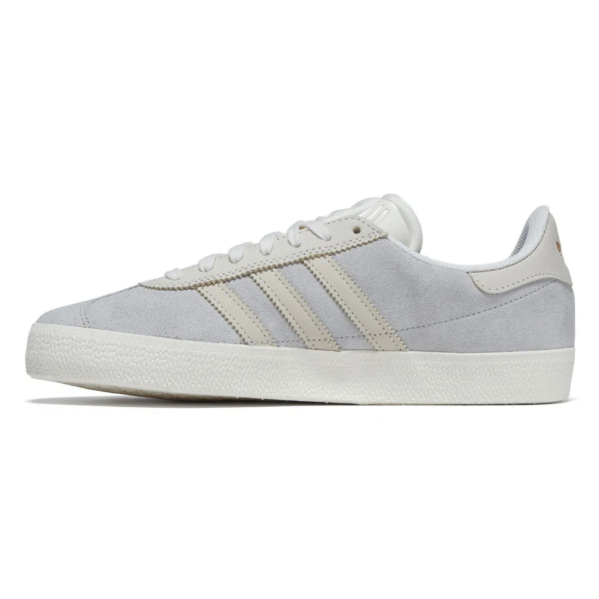 Adidas Gazelle ADV Shoes - Grey/Core White/Gold Metallic Soft Grip
