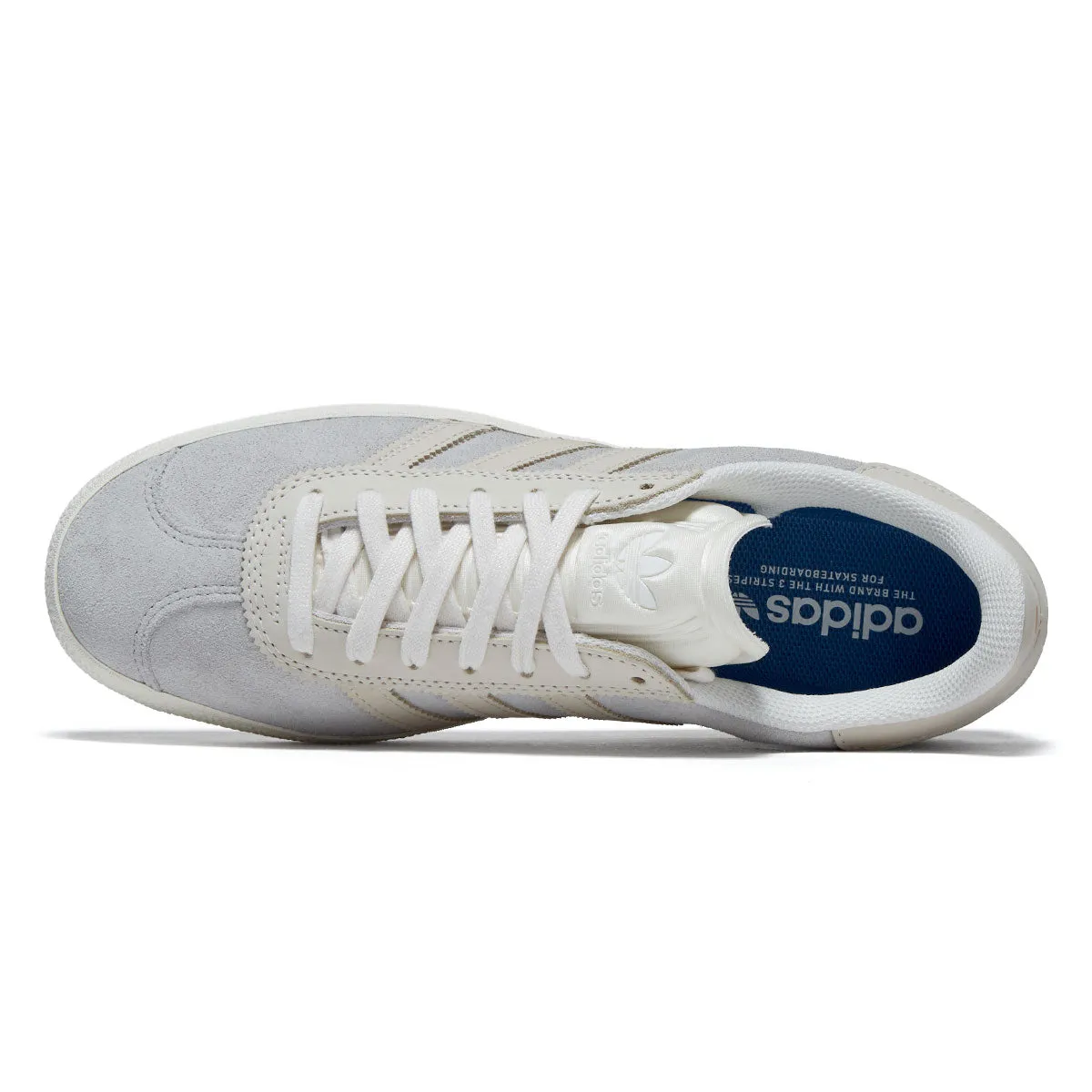 Adidas Gazelle ADV Shoes - Grey/Core White/Gold Metallic Skate Performance Ride High   Top
