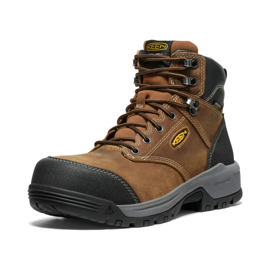 Backpacking Ready Foot Protection Technology Men's Evanston 6" Waterproof Boot (Carbon Toe)  |  Bison/Black