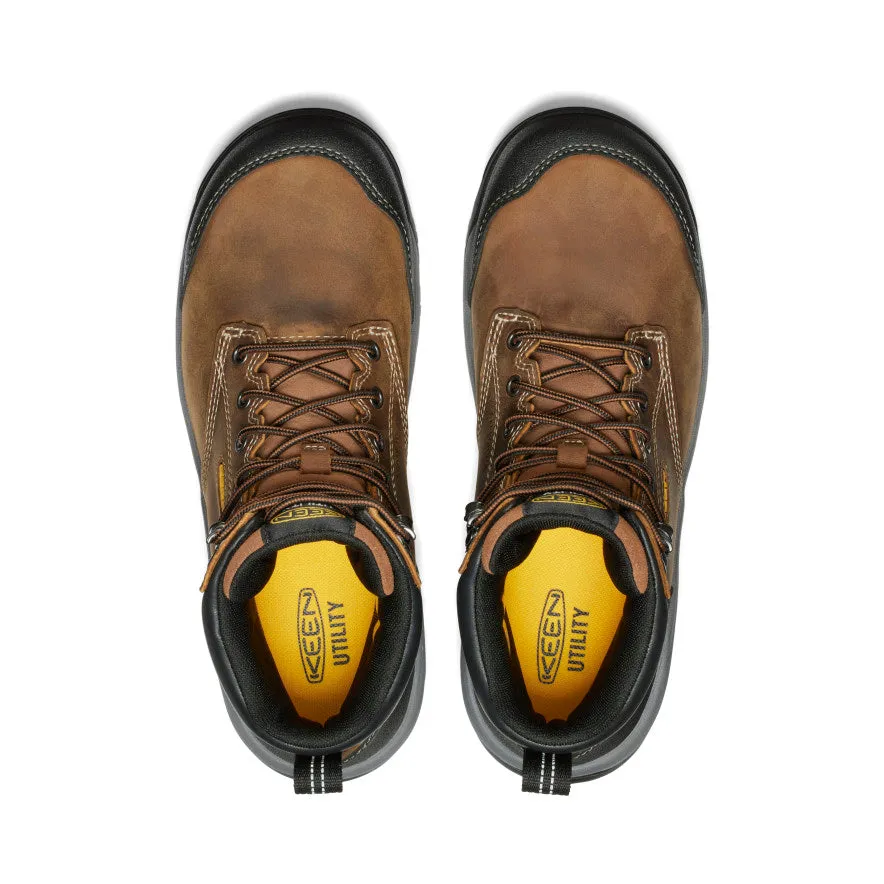 Versatile Support Men's Evanston 6" Waterproof Boot (Carbon Toe)  |  Bison/Black