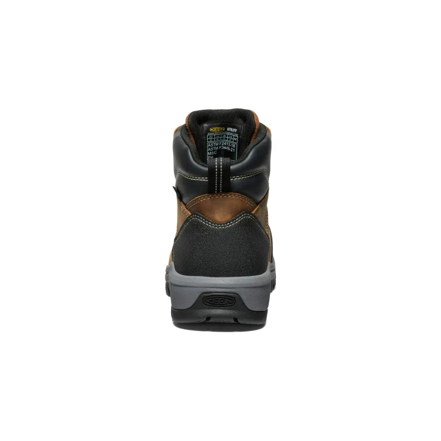 Men's Evanston 6" Waterproof Boot (Carbon Toe)  |  Bison/Black Strong Traction