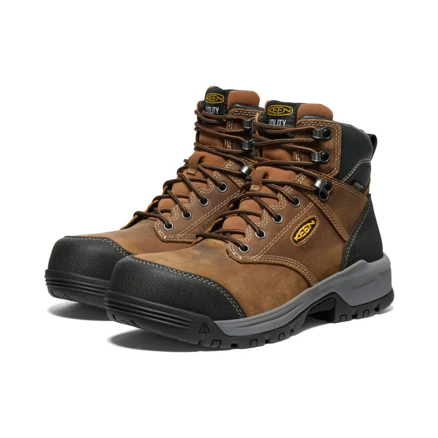 Men's Evanston 6" Waterproof Boot (Carbon Toe)  |  Bison/Black Outdoor Comfort Versatile Sole