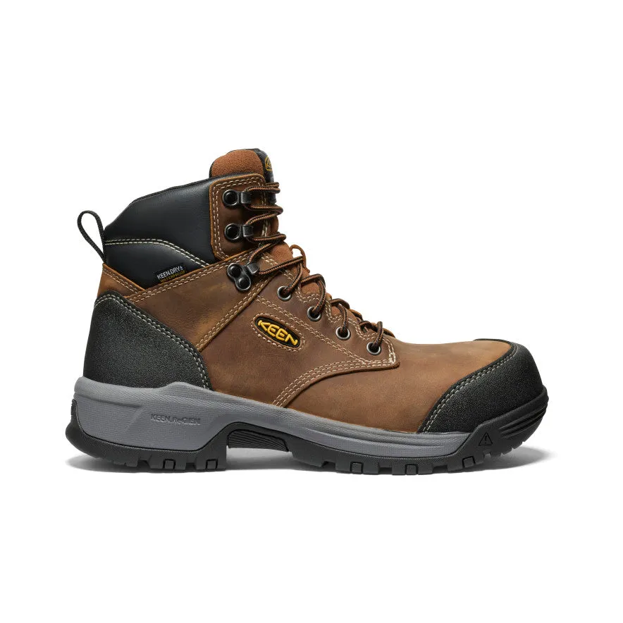Men's Evanston 6" Waterproof Boot (Carbon Toe)  |  Bison/Black Quick Dry Boots Comfort Fit
