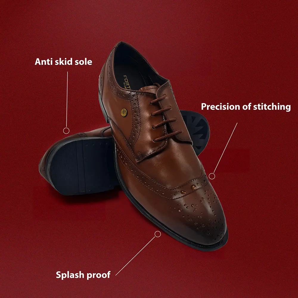 Fortune Tan Lacing Formal Oxford Shoes For Men BELGIUM01E By Liberty Fashion Forward Sophisticated Comfort