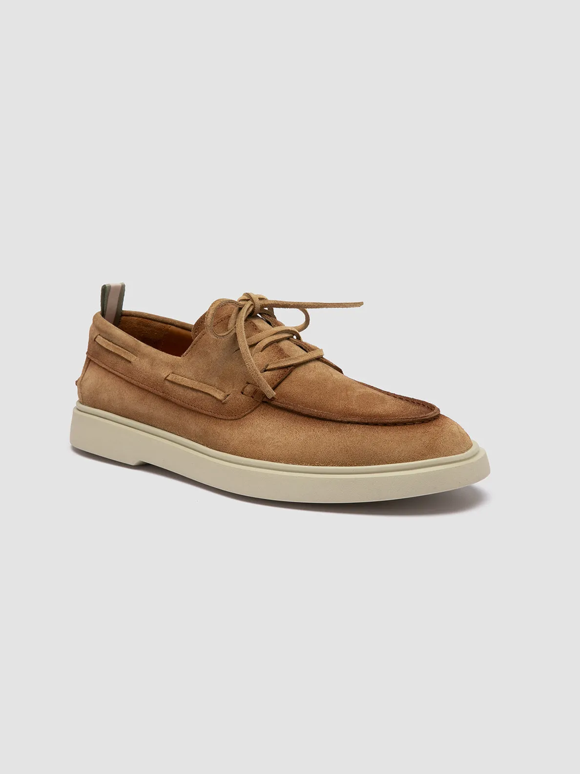 Travel BONES 013 - Camel Suede Boat Shoes