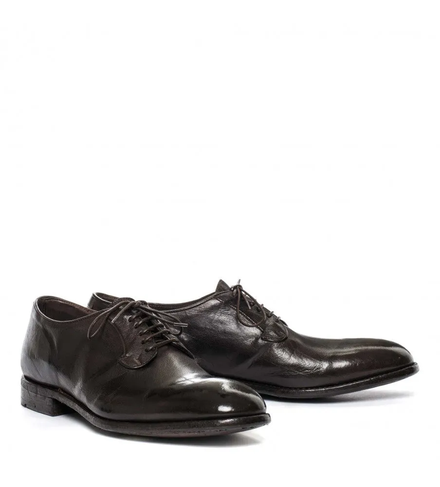 Polished Shine Luxury Craft Finish ELIAS 617<br>Dark brown derby shoes