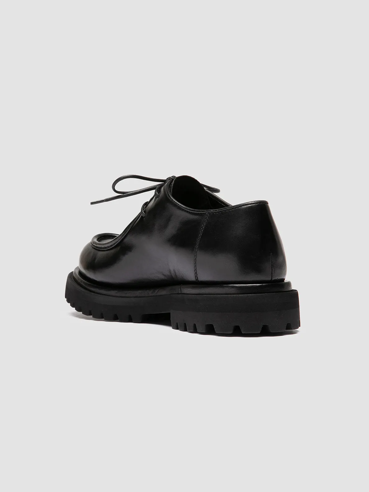EVENTUAL DD 109 - Black Leather Derby Shoes Comfort Wear Modern Dress