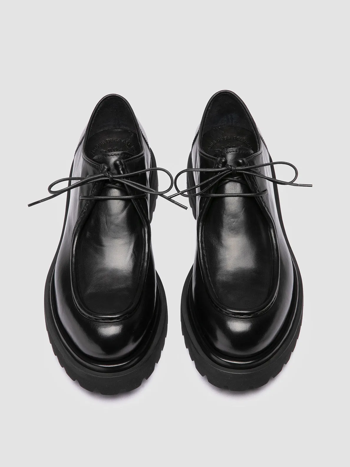 EVENTUAL DD 109 - Black Leather Derby Shoes Reliable Comfort
