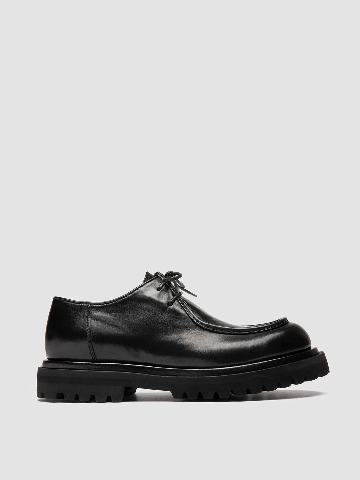 Lined interior Memory foam insole EVENTUAL DD 109 - Black Leather Derby Shoes