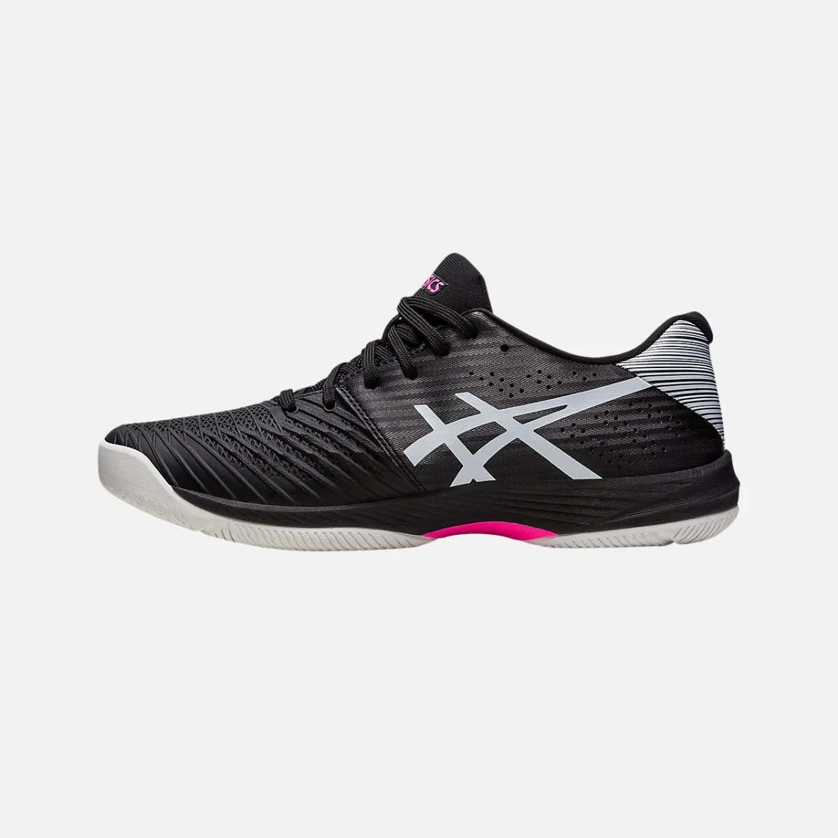 Asics Solution Swift FF Men's Tennis Shoes -Black/Hot Pink Quick lacing