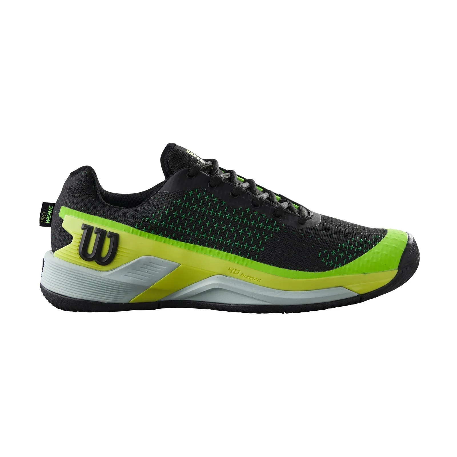 Slip Resistant Wilson Rush Pro Extra Duty (Mens) - Black/Safety Yellow/Green Gecko