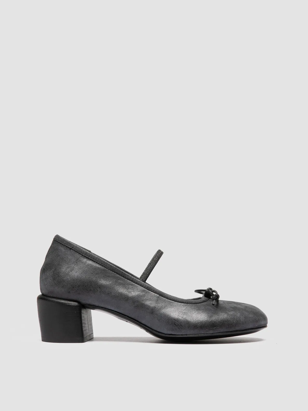 FLORE 009 - Black Leather Mary Jane Shoes Skin Fresh