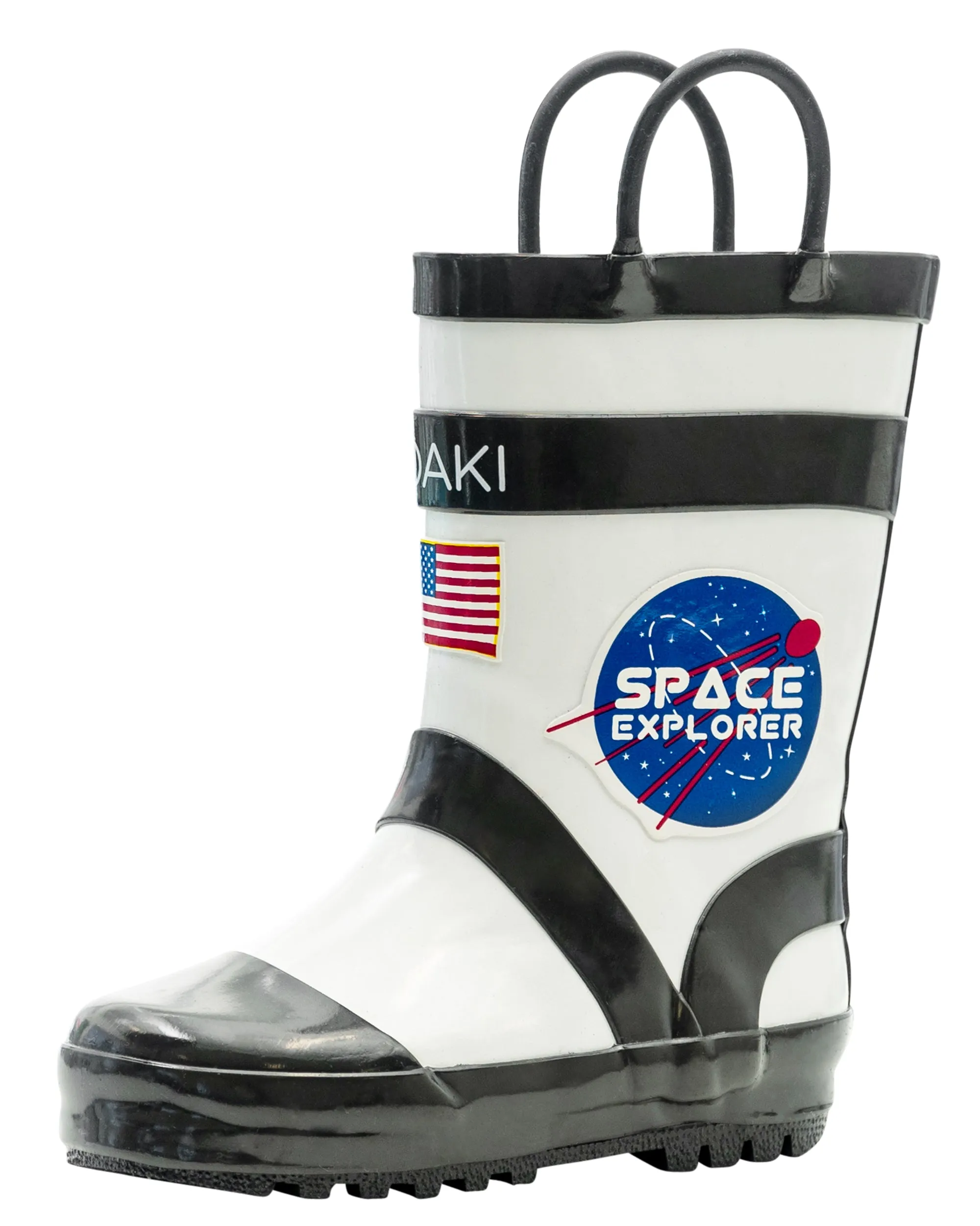 Astronaut Loop Handle Rubber Rain Boots Active Gear Spring Storms