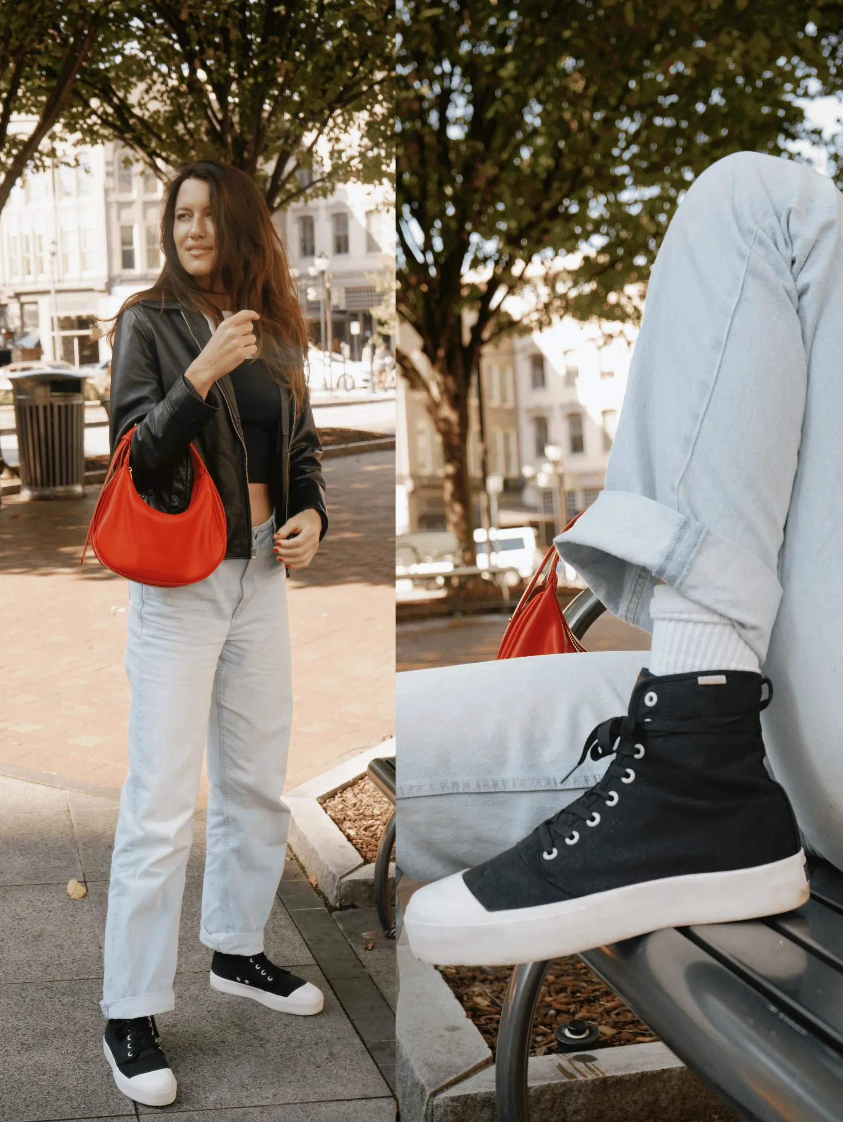 synthetic leather Onyx Platform High Top