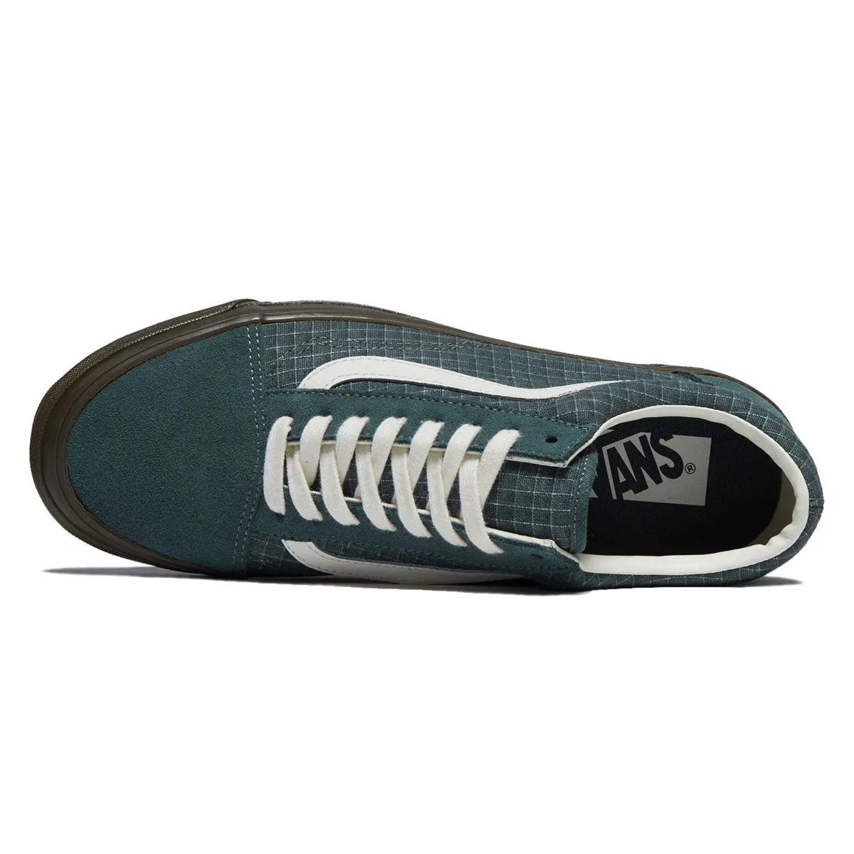 Soft Walk Rubber Sole Vans Old Skool MTE Shoes - Washed Ripstop Dark Forest