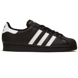 Adidas Superstar Adv Shoes - Core Black/White/White Strong Sole Skate Comfort