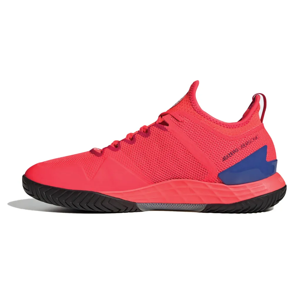 Anti Abrasion adidas adizero Ubersonic 4 Tennis Shoes (Mens) - Solar Red/Silver Metallic/Lucid Blue