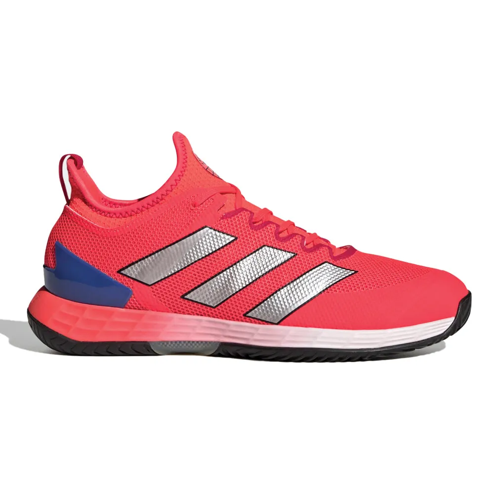 Cushion Base adidas adizero Ubersonic 4 Tennis Shoes (Mens) - Solar Red/Silver Metallic/Lucid Blue