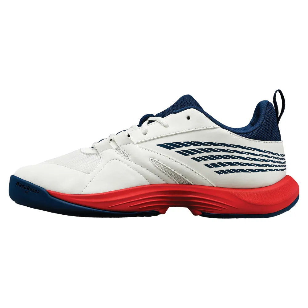 Mid Top Classic Design K-Swiss Speedtrac Tennis Shoes (Boys) - Blanc/Blue Opal/Lollipop