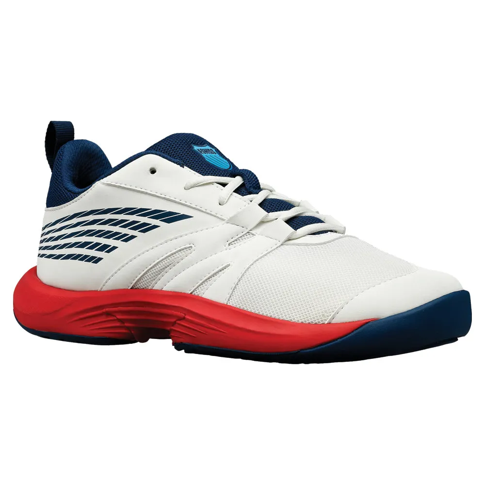 Durable Construction Low Cut K-Swiss Speedtrac Tennis Shoes (Boys) - Blanc/Blue Opal/Lollipop