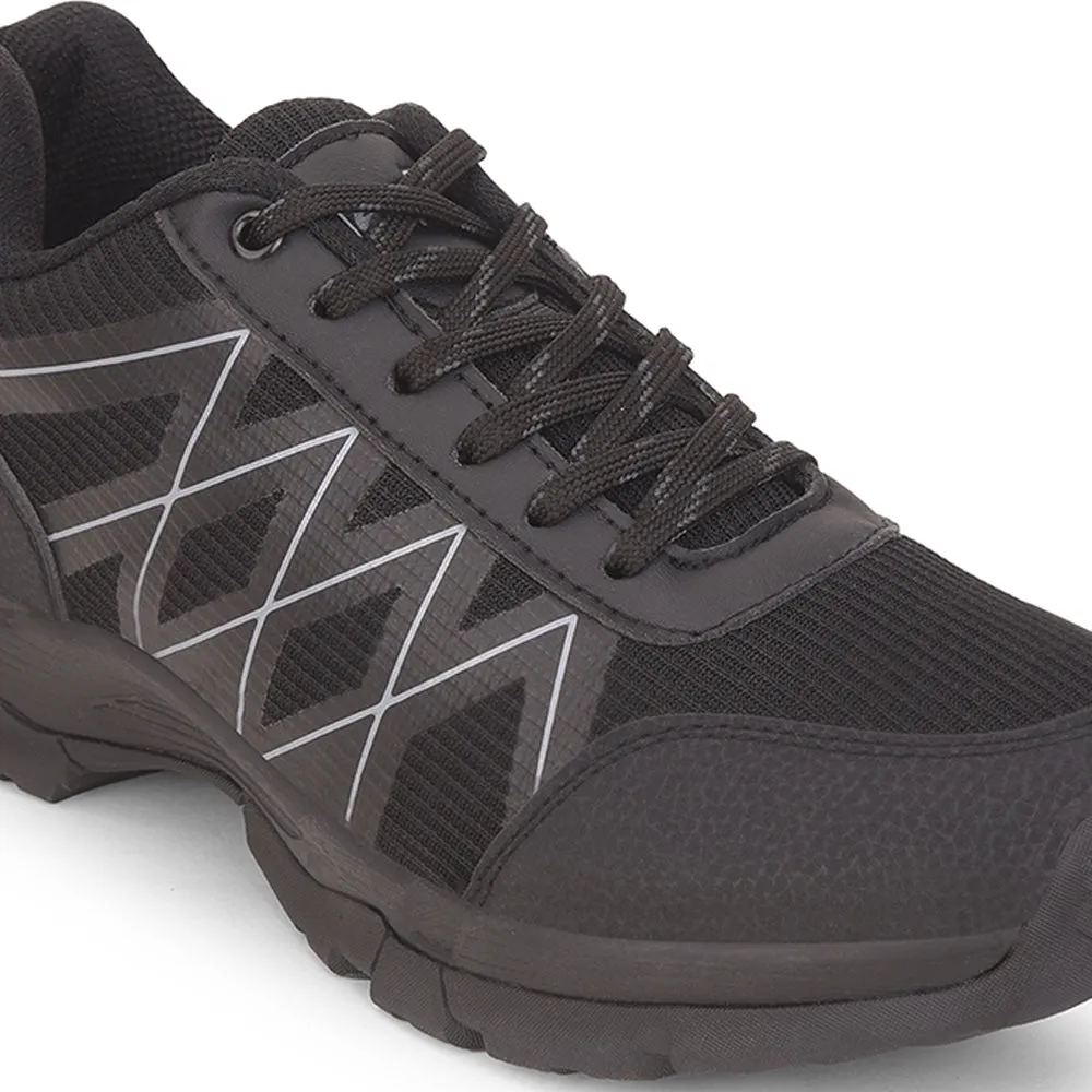 Adventure Time Versatile Leap7x Black Sports Lace-Up Trekking Shoes For Men MOUNTAIN2E By Liberty