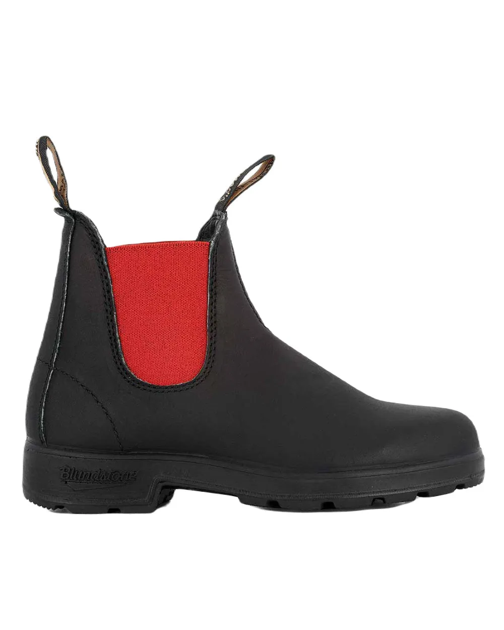 Blundstone 508 Black Red Chelsea Boots Modern Chic Fur Lined