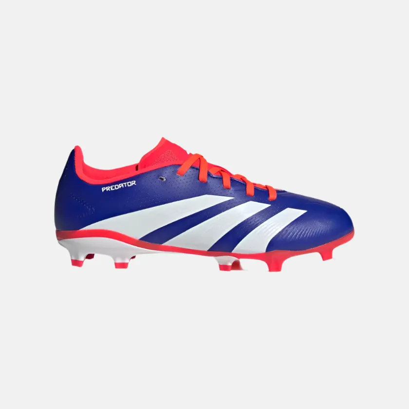 Adidas Predator League Firm Ground Kids Unisex Football Shoes -Lucid Blue/Cloud White/Solar Red Smooth stride Quick Flow