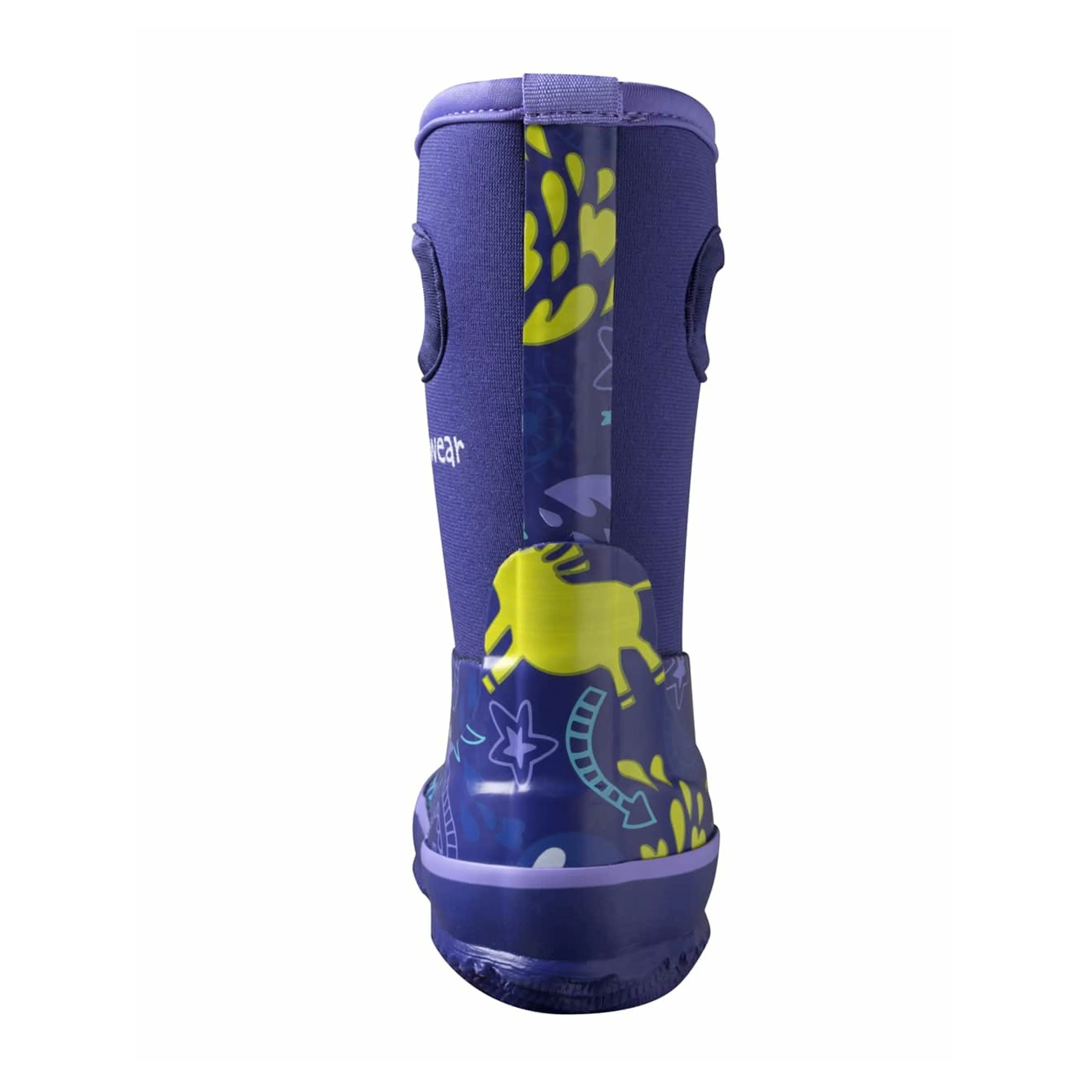 Heavy Duty Footwear Purple Unicorn Neoprene Rain/Snow Boots