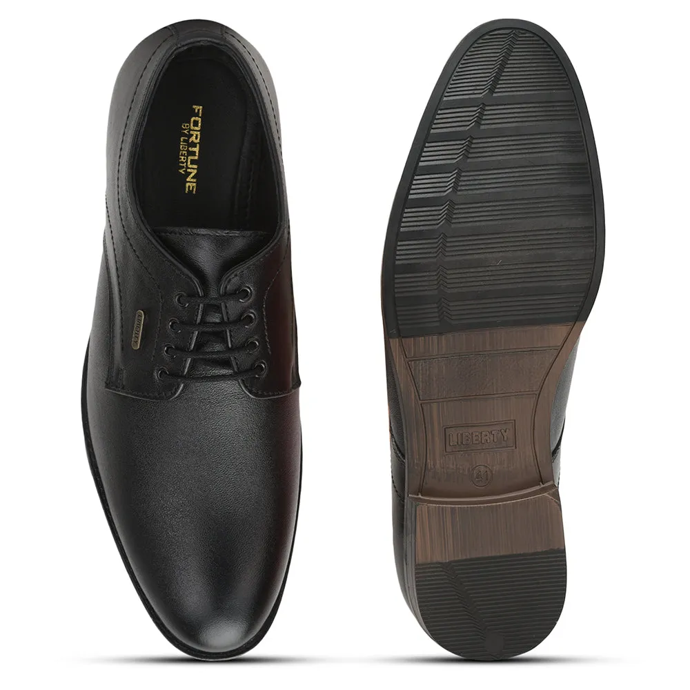 Fortune (Black) Formal Lace Up Derby Shoes For Men HOL-109 By Liberty Natural Step Leather Footwear