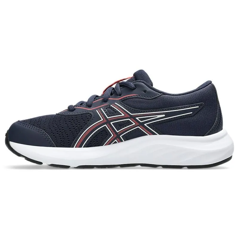 running in neutral colors ASICS Contend 9 GS Kids Running Shoes