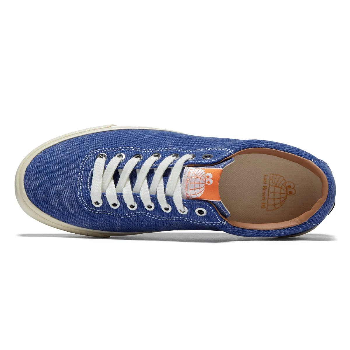 Last Resort AB VM001 Canvas Lo Shoes - Washed Royal Blue/White On The Move Fit All weather